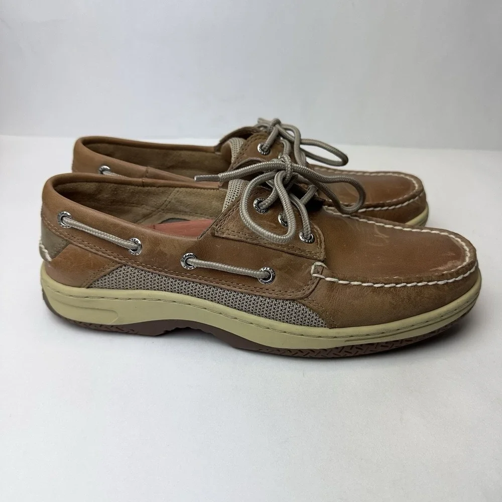 Sperry Men's Billfish 3-Eye Boat Casual Shoes, Dark Tan, Size 8W US